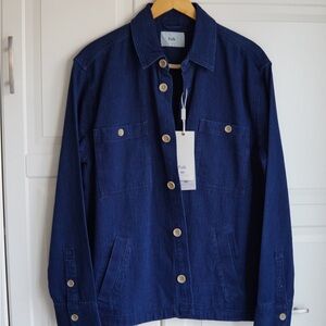 Folk Dark Blue Large Overshirt Shirt Jacket